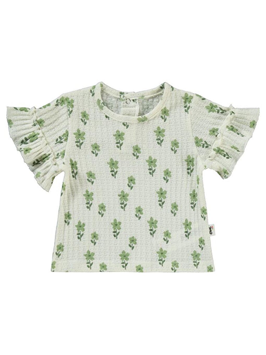 Ekru Baby Çiçek Empirme 6-18 Ay Takım