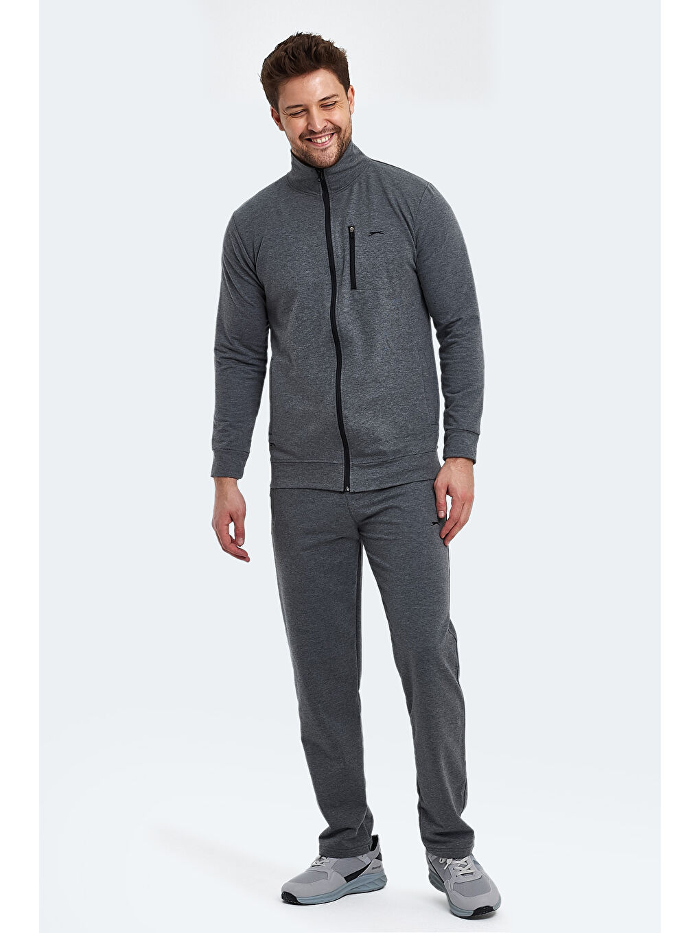 SLAZENGER ORAN IN Erkek Eşofman Takımı Koyu Gri - 6