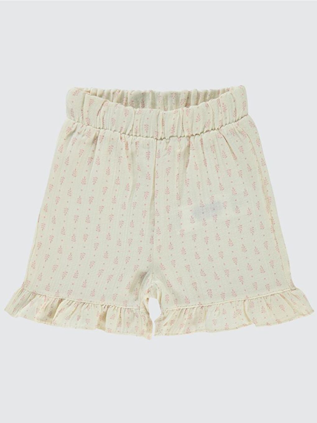 Ekru Baby Çiçek Desenli 6-18 Ay Şort-1