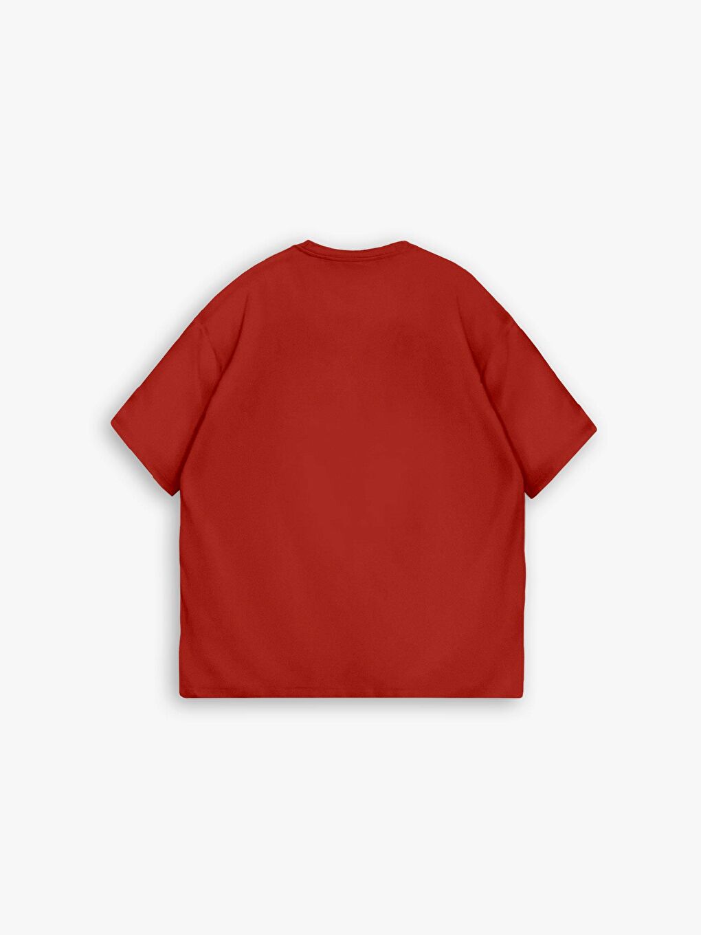 ablukaonline Erkek Oversize Basic T-Shirt Kırmızı - 1