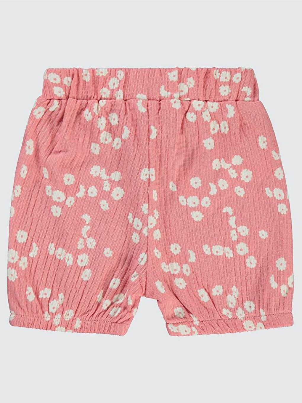 Pembe Baby Çiçek Desenli 6-18 Ay Şort-1