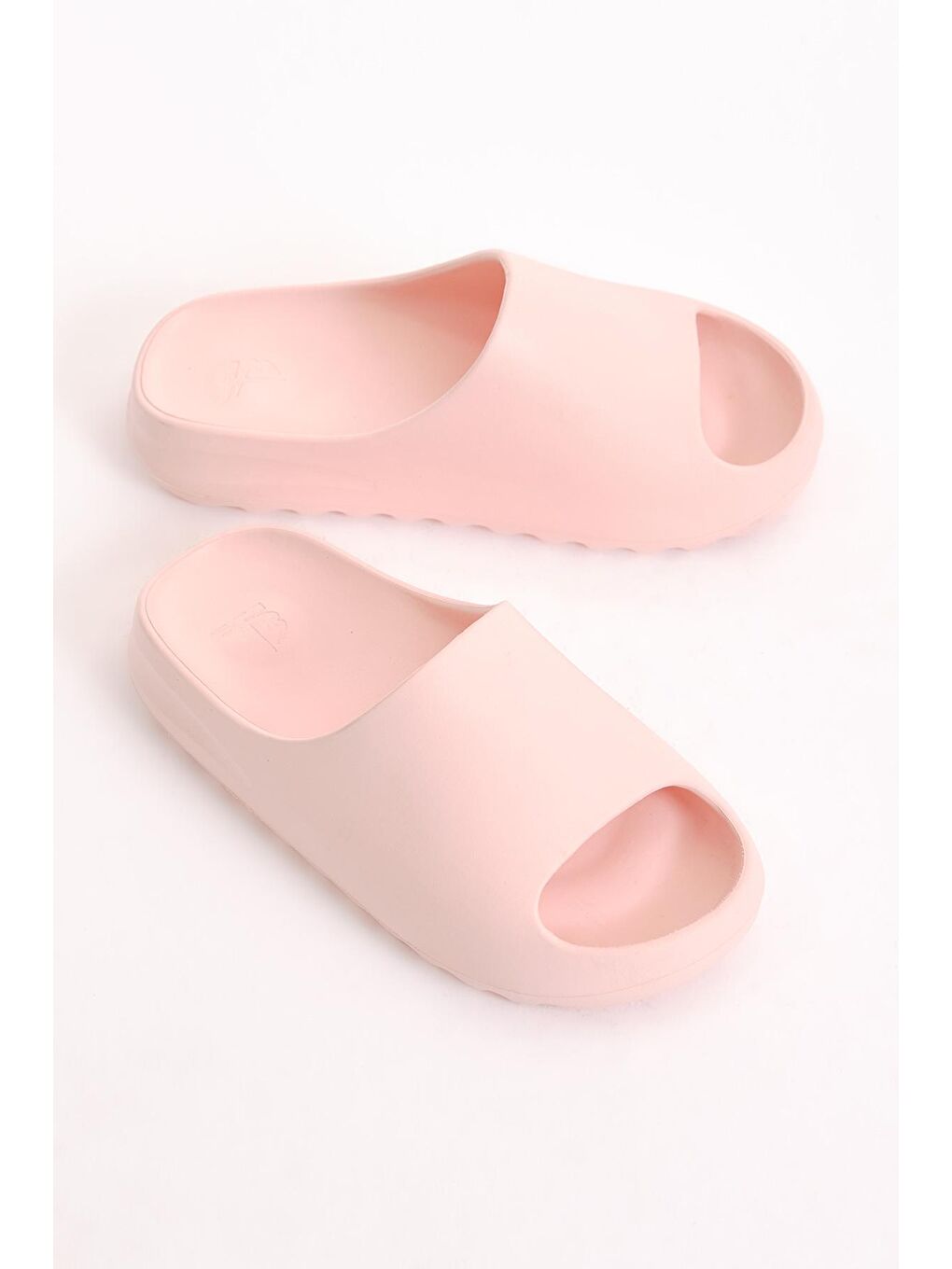 Pembe Unisex Somon Rahat Kalıp Düz Model Önü Açık Eva Terlik-1