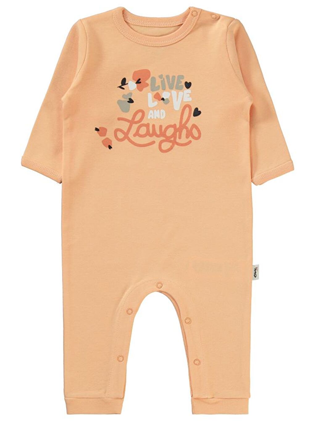 Pembe Baby Flowery Baskılı 3-9 Ay Tulum-1