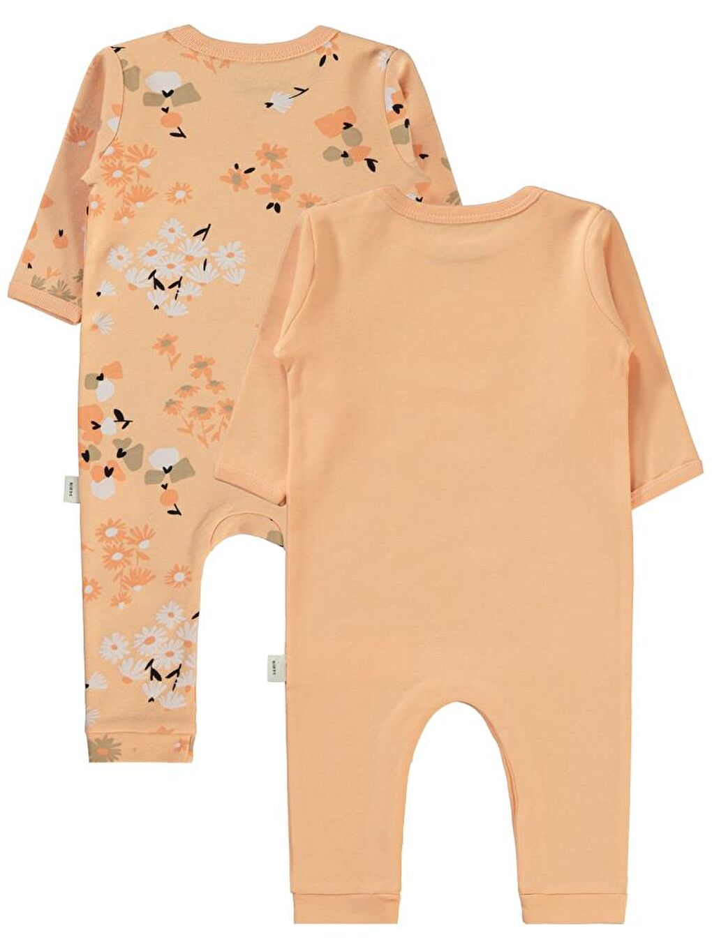 Pembe Baby Flowery Baskılı 3-9 Ay Tulum-2