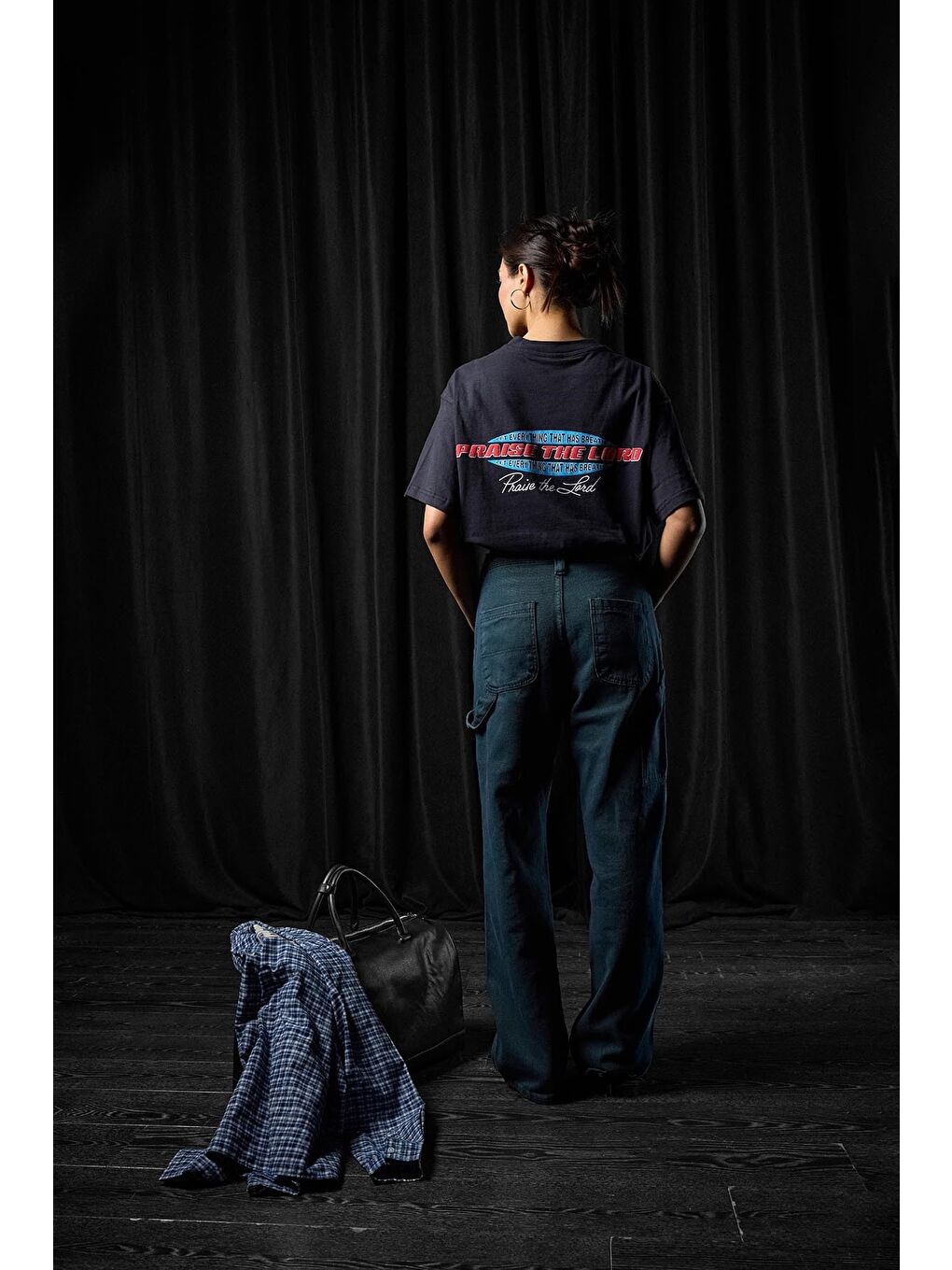 Erkek Baggy Marangoz Cepli Jean Pantolon Mavi-5