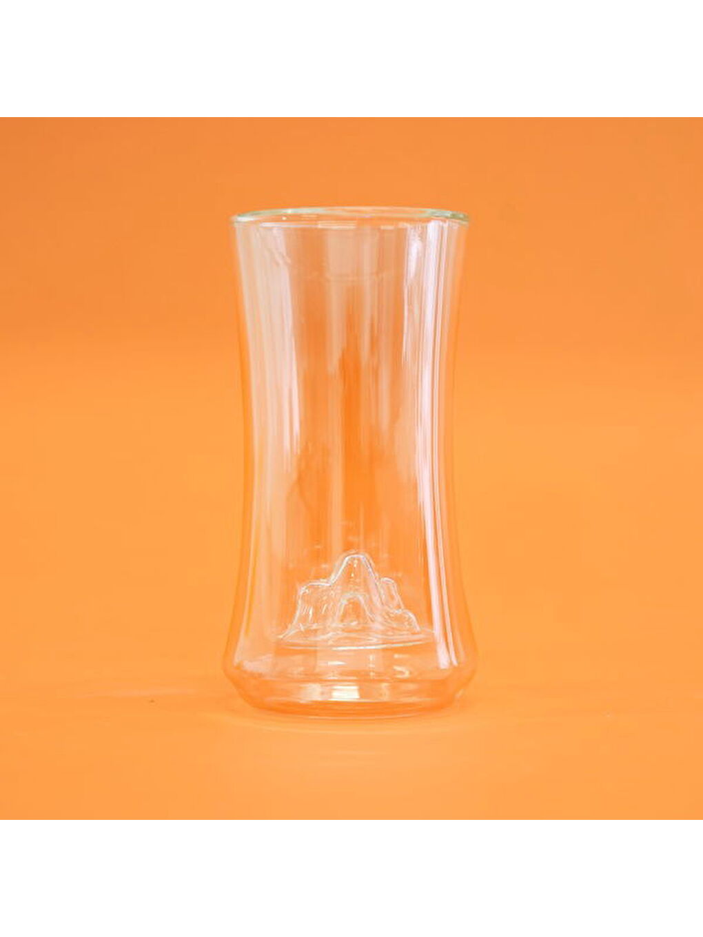 Renksiz Çift Cidarlı Figürlü Meşrubat Bardağı - Şeffaf - 300 ml