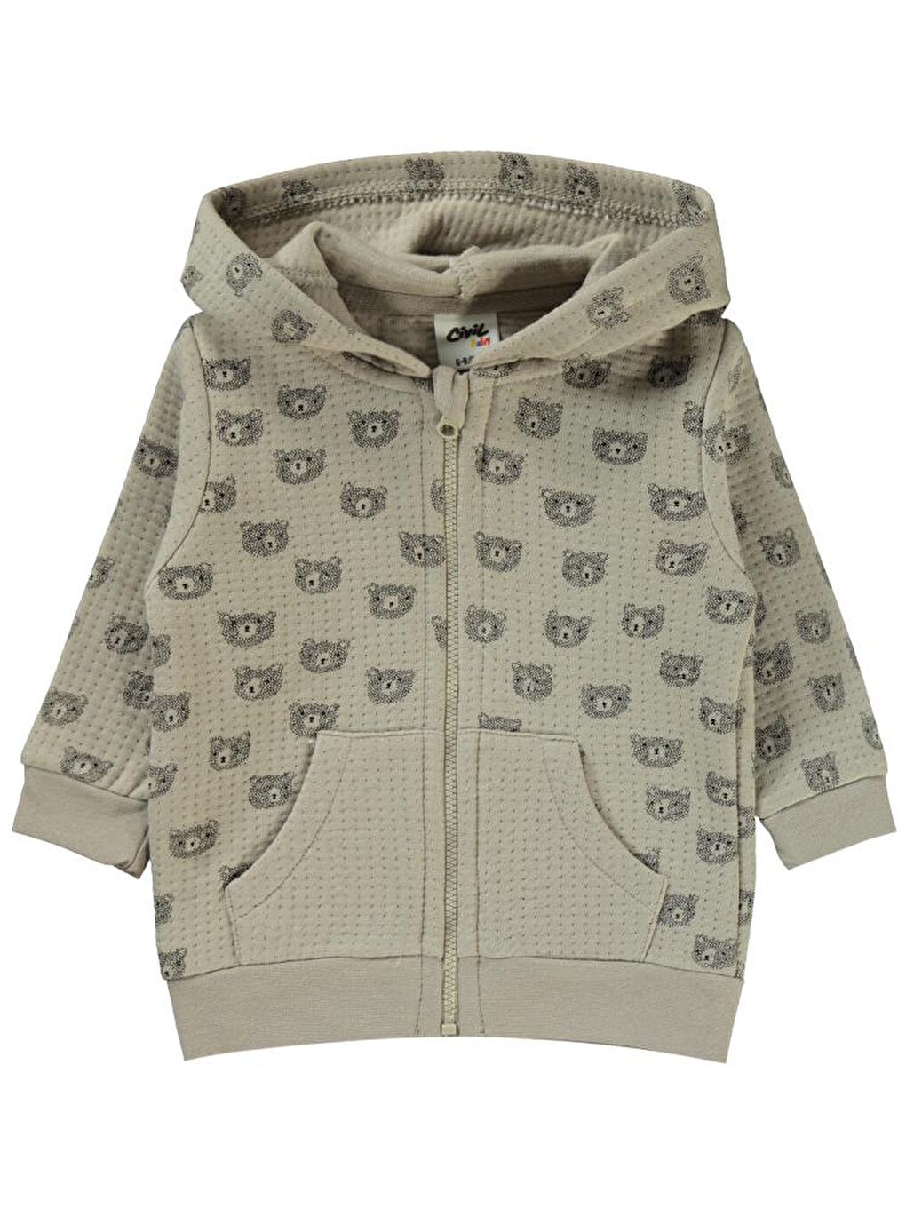 Bej Baby Ayıcık Empirmeli 6-18 Ay Hırka-1