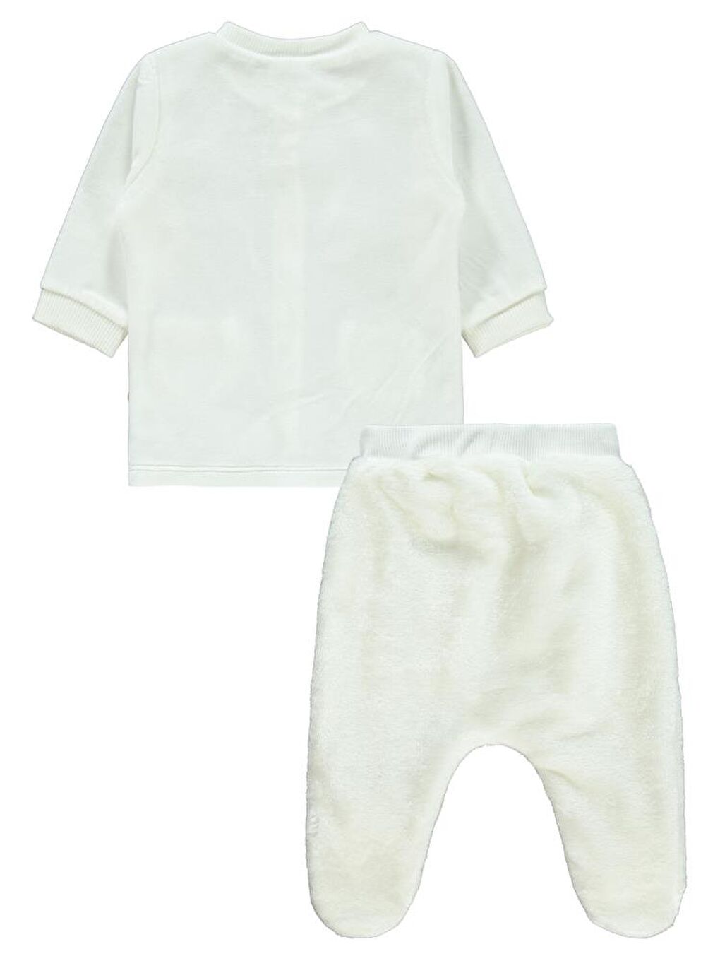 Ekru Baby Meow Nakışlı Takım-1