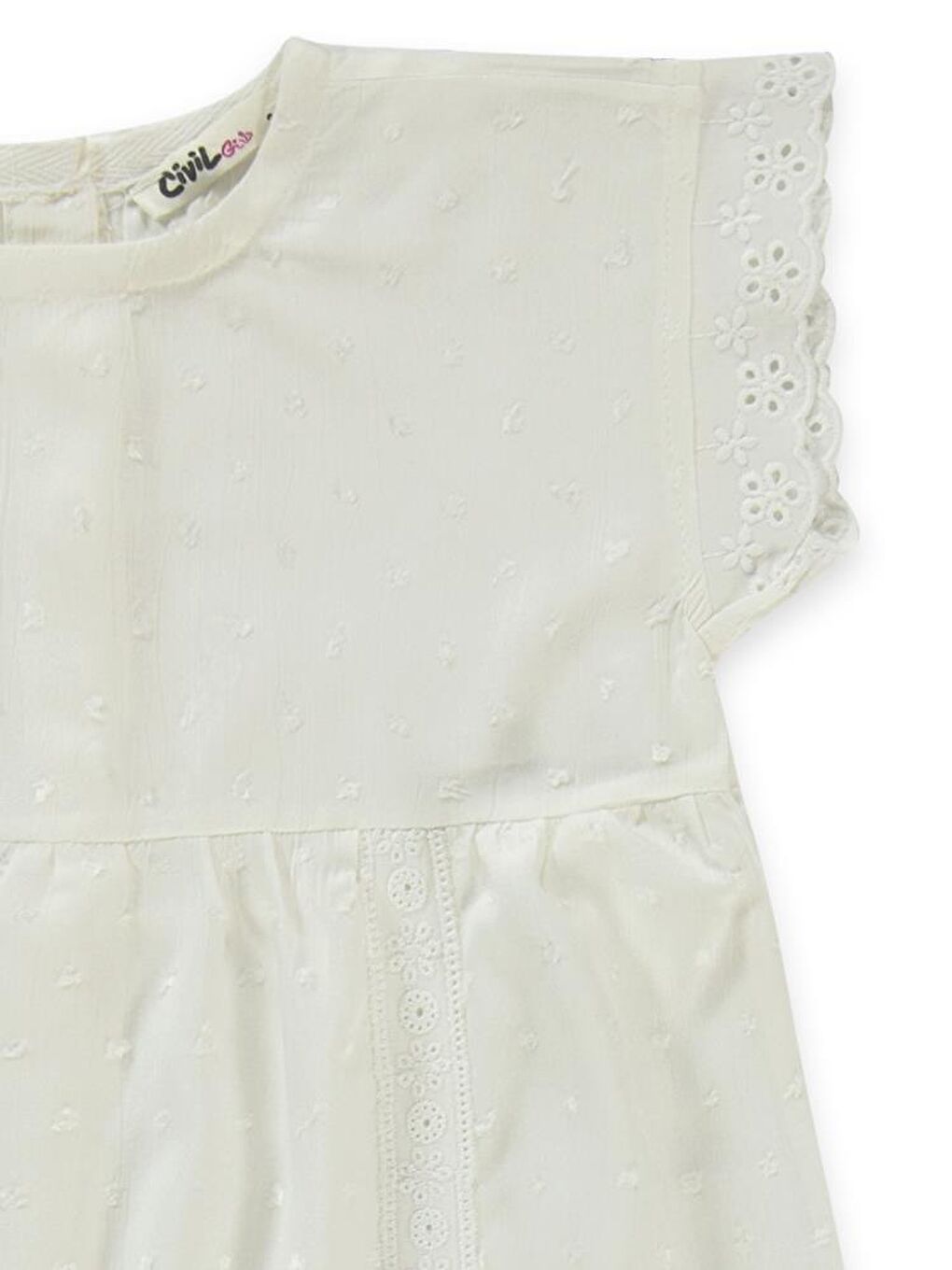 Ekru Girls Kolu Dantelli 2-5 Yaş Takım-2