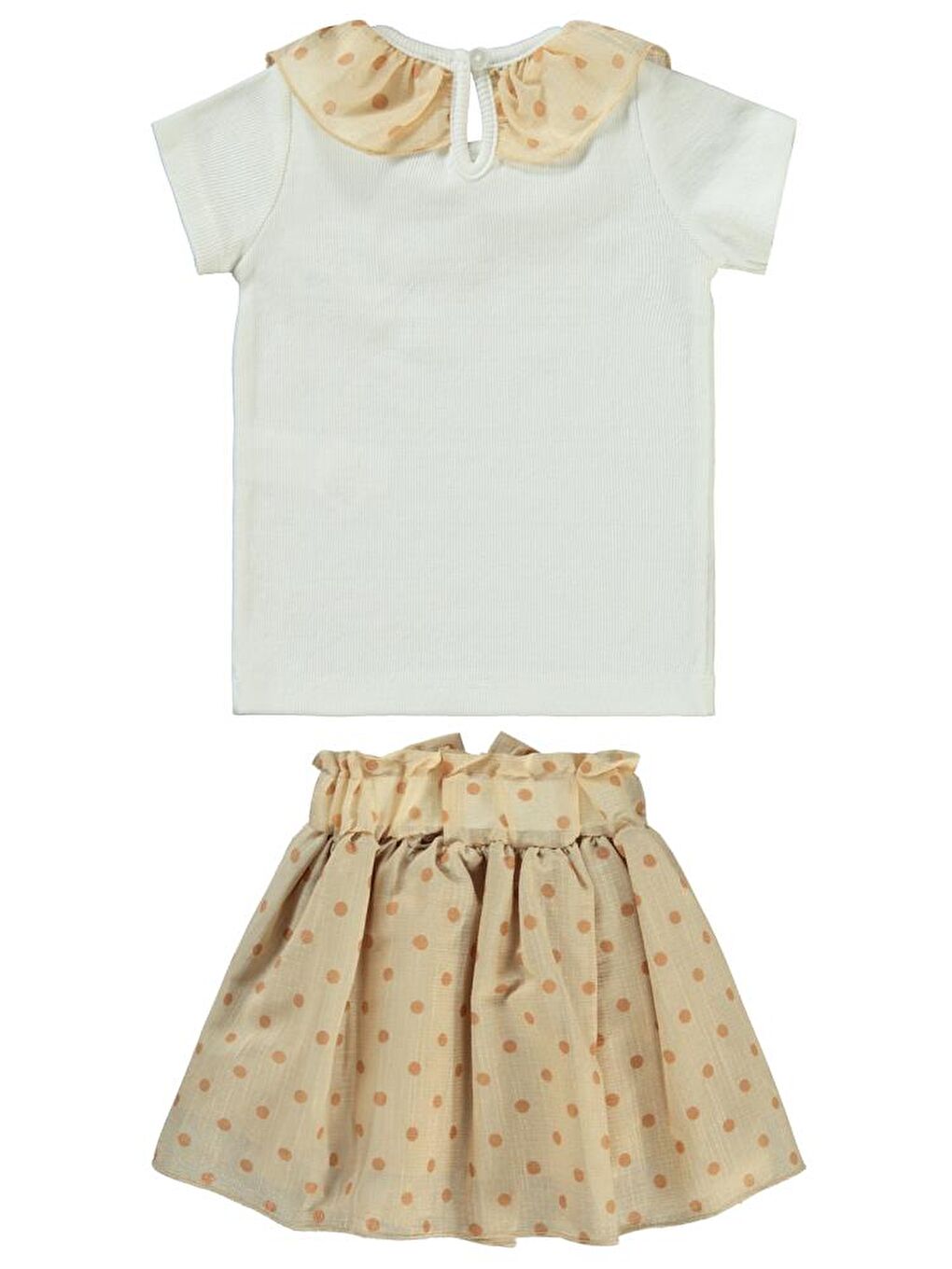 Ekru Girls Puan Baskılı 2-5 Yaş Takım