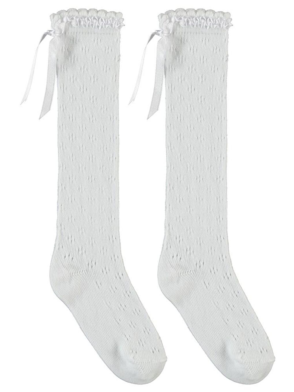 Aks. File Golf Dizaltı Çorap - Beyaz 9-10 Yaş-2