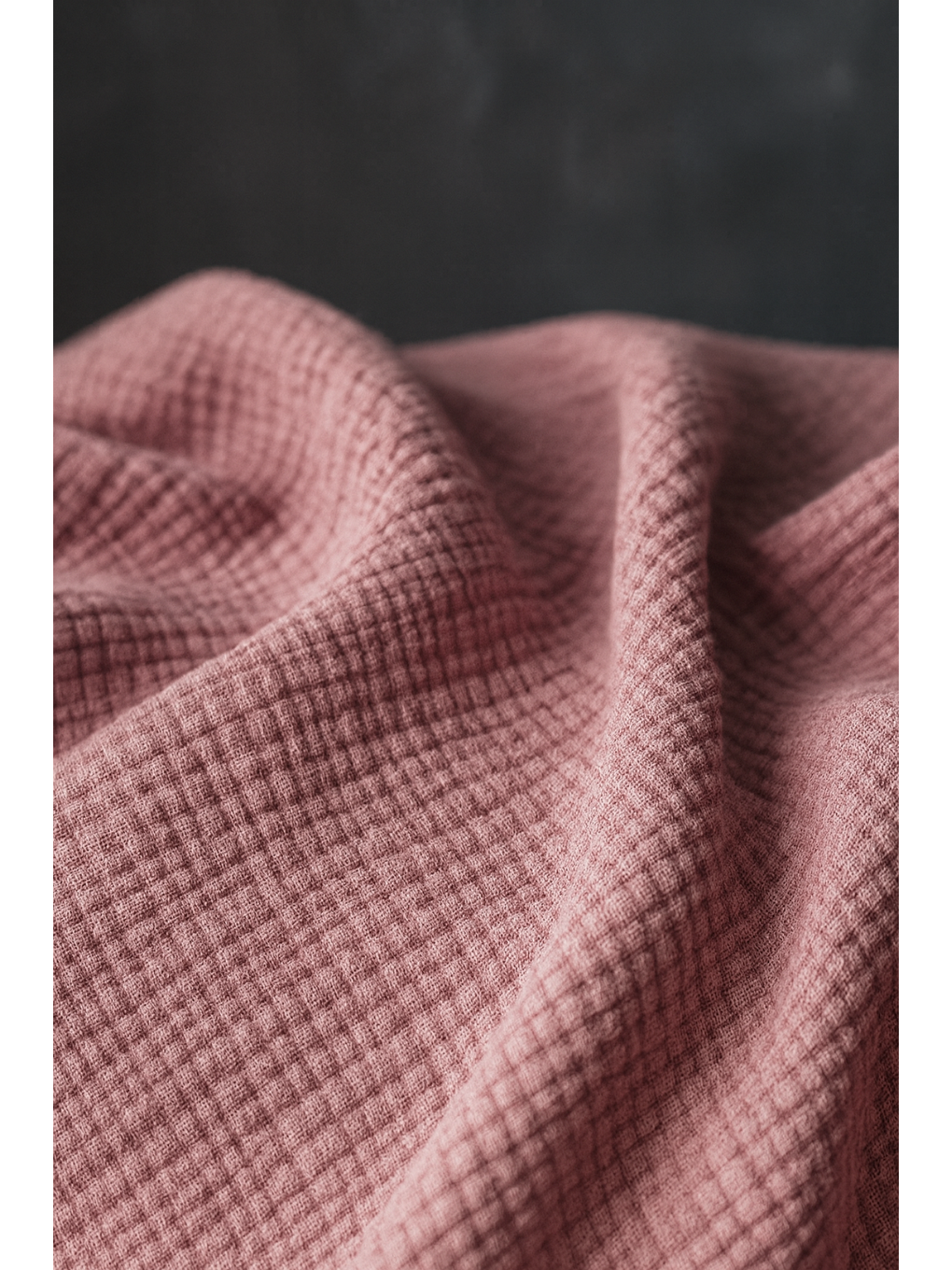 Pembe Müslin Somon Çift Kişilik Yatak Örtüsü – 4 Katlı-1