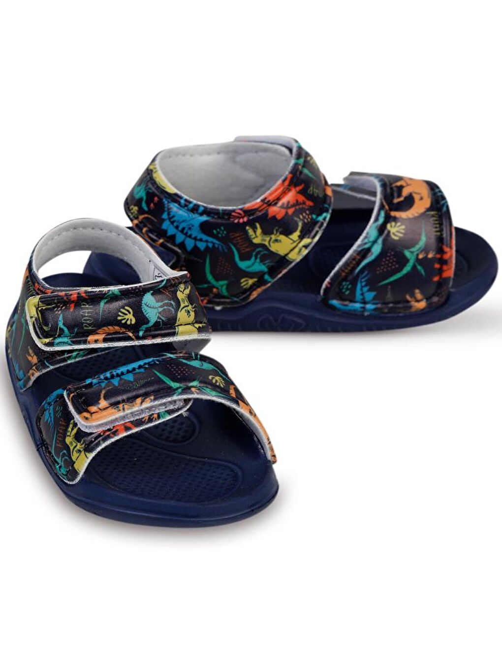 Lacivert Boys Dinasor Baskılı 21-25 Numara Sandalet-1