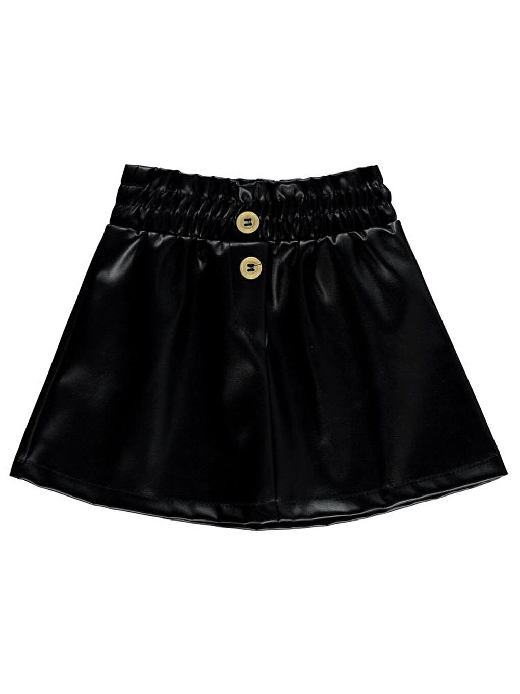 Siyah Baby Deri Düz 9-18 Ay Etek