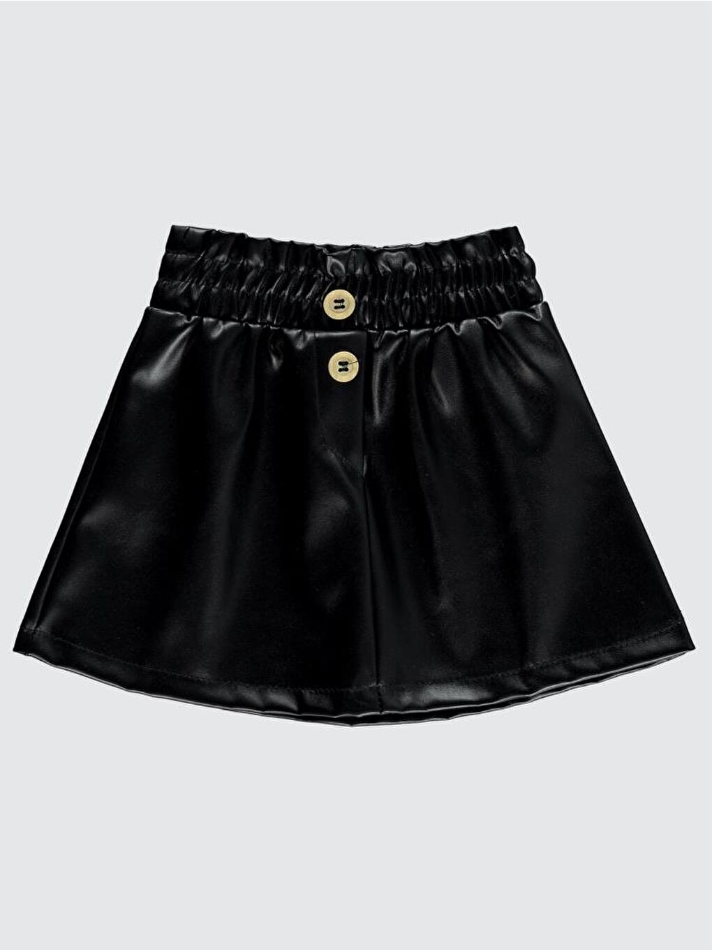 Siyah Baby Deri Düz 9-18 Ay Etek-2