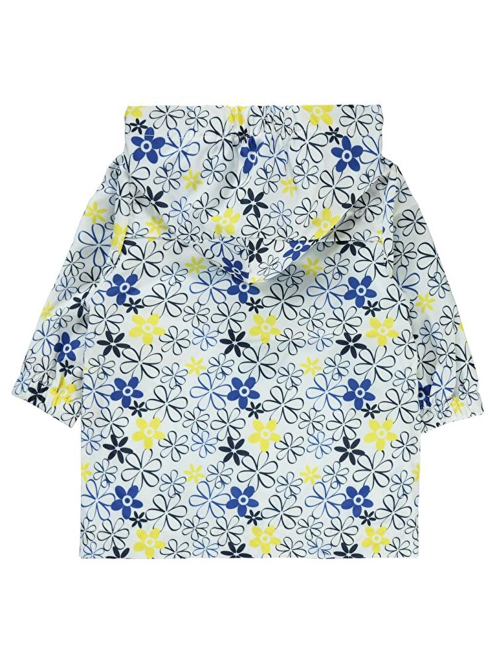 Beyaz Baby Çiçek Empirmeli 6-18 Ay Yağmurluk-1