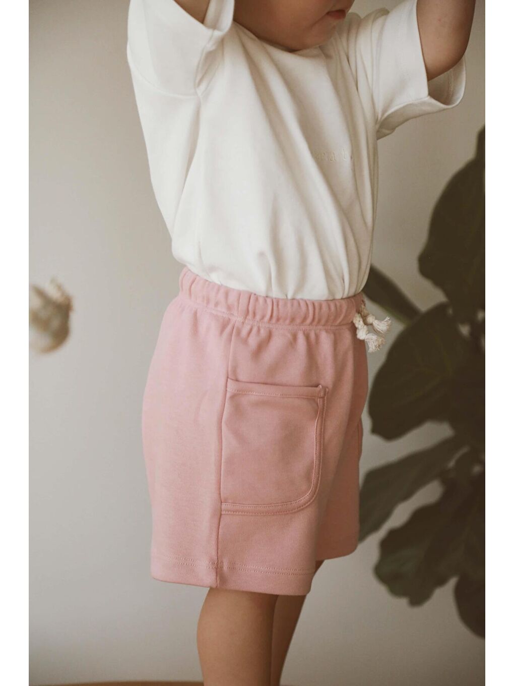 Pembe Basic Cepli Çocuk Şort-5