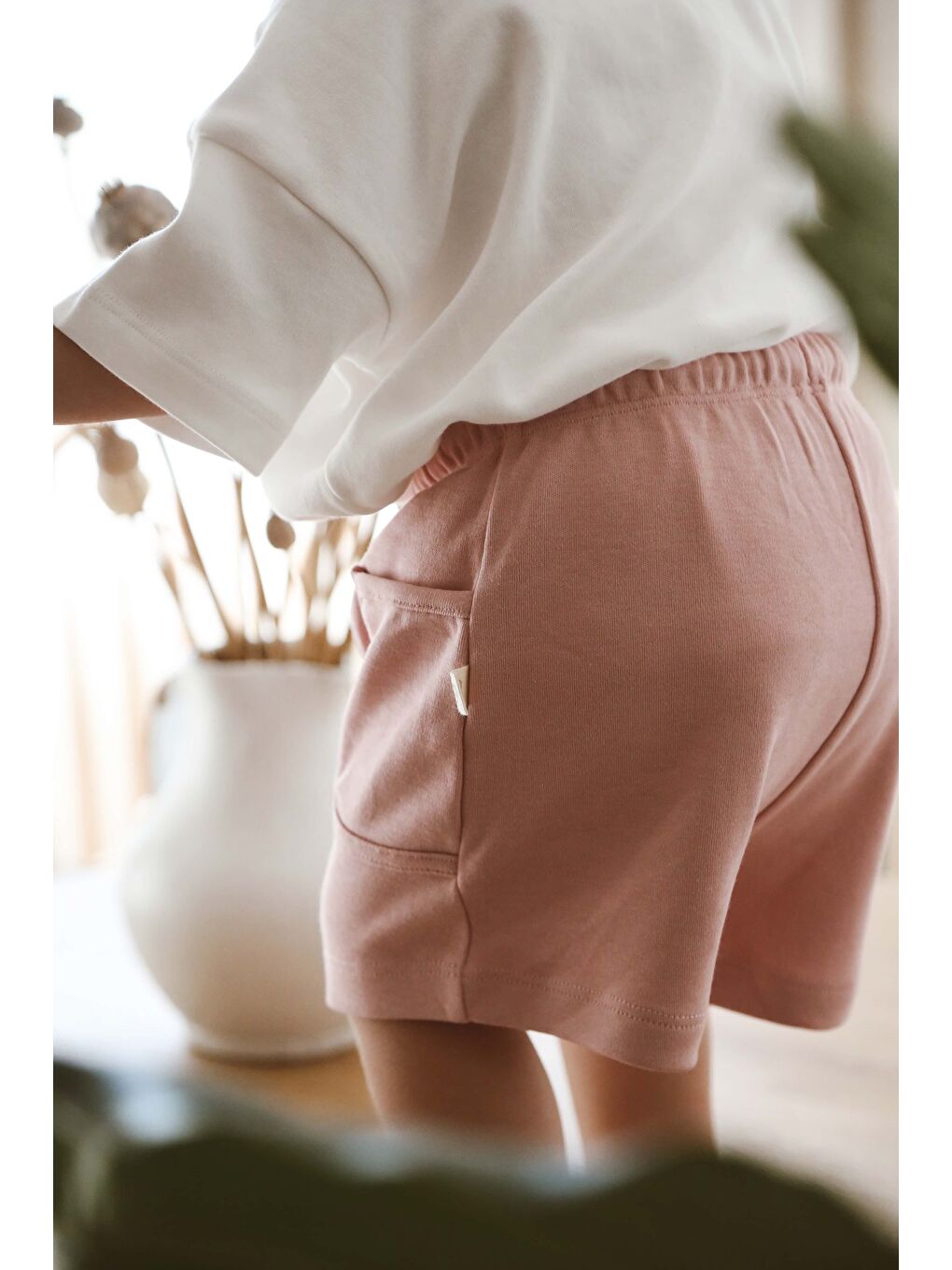 Pembe Basic Cepli Çocuk Şort-8