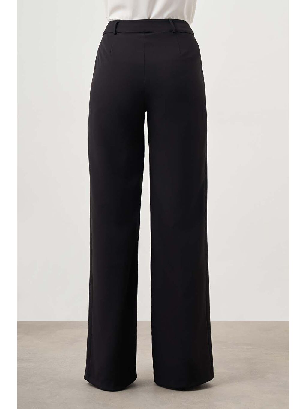 Pileli Double Siyah Pantolon-1