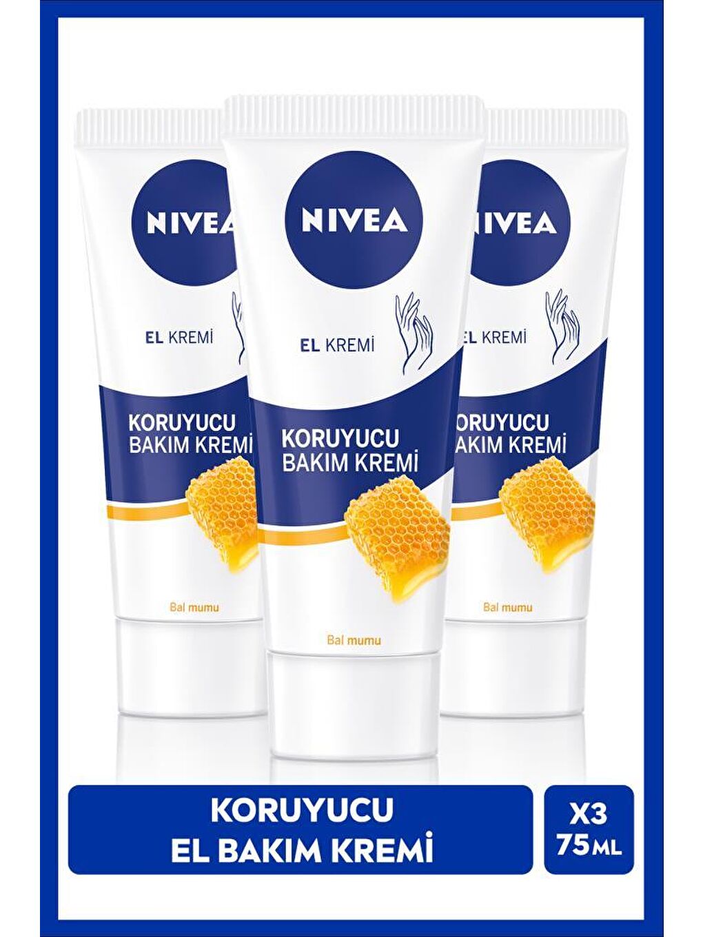 Bal Mumu Özlü Koruyucu Bakım El Kremi - 75 ml X 3