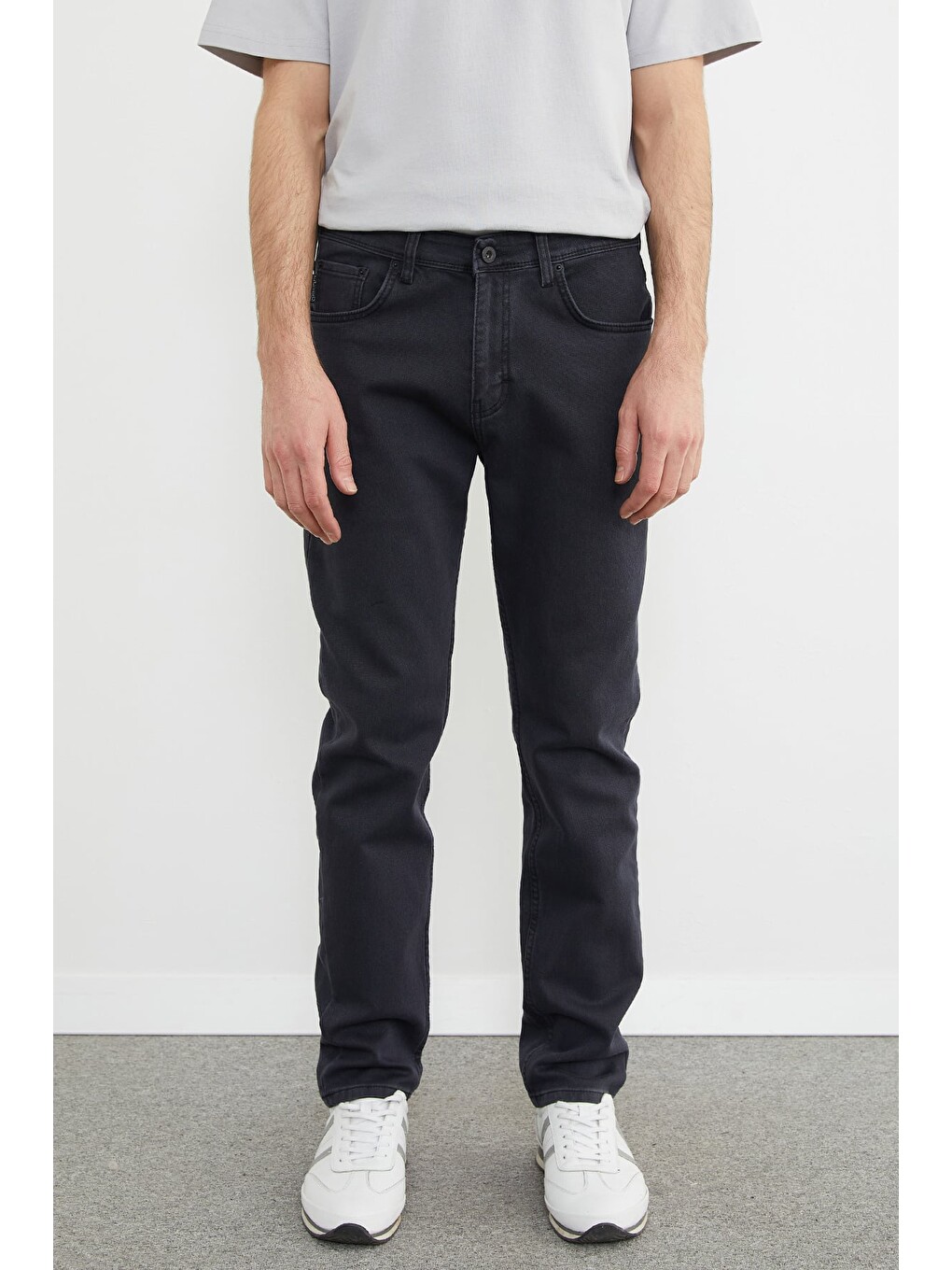 Siyah Büyük Beden Regular Fit Normal Bel Jean-3