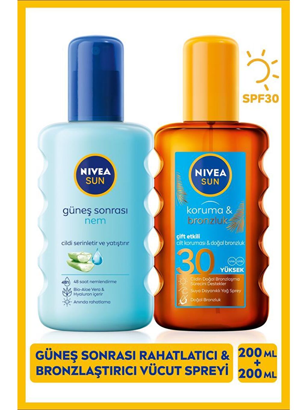 Koruma & Bronz Bronzluk Arttırıcı Güneş Spreyi SPF 30+ 200 ml Sun Güneş Sonrası Sprey 200 ml