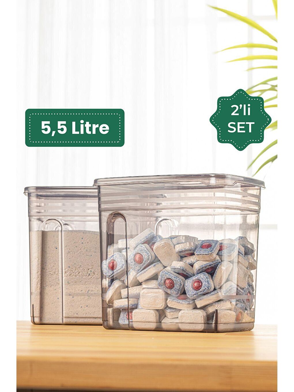 Antrasit 2 Adet Mega Boy Deterjan Saklama Kutusu 2x5,5 lt-1