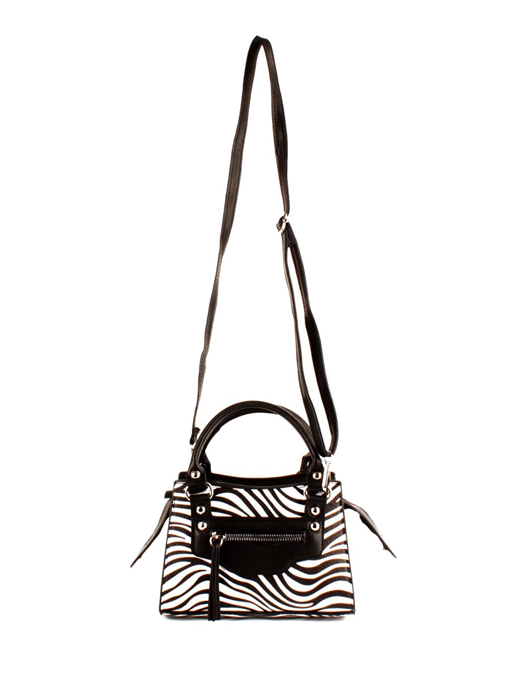 Beyaz Kadın Timsah Desen Deri Görünümlü El ve Omuz Abiye Çanta (10765)-2