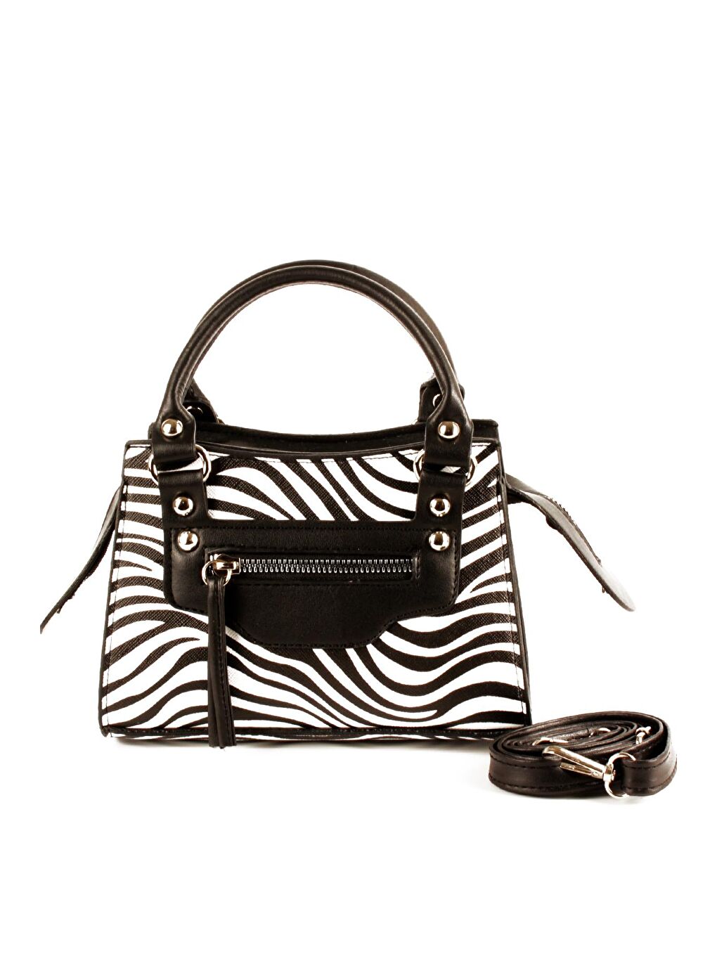 Beyaz Kadın Timsah Desen Deri Görünümlü El ve Omuz Abiye Çanta (10765)-3