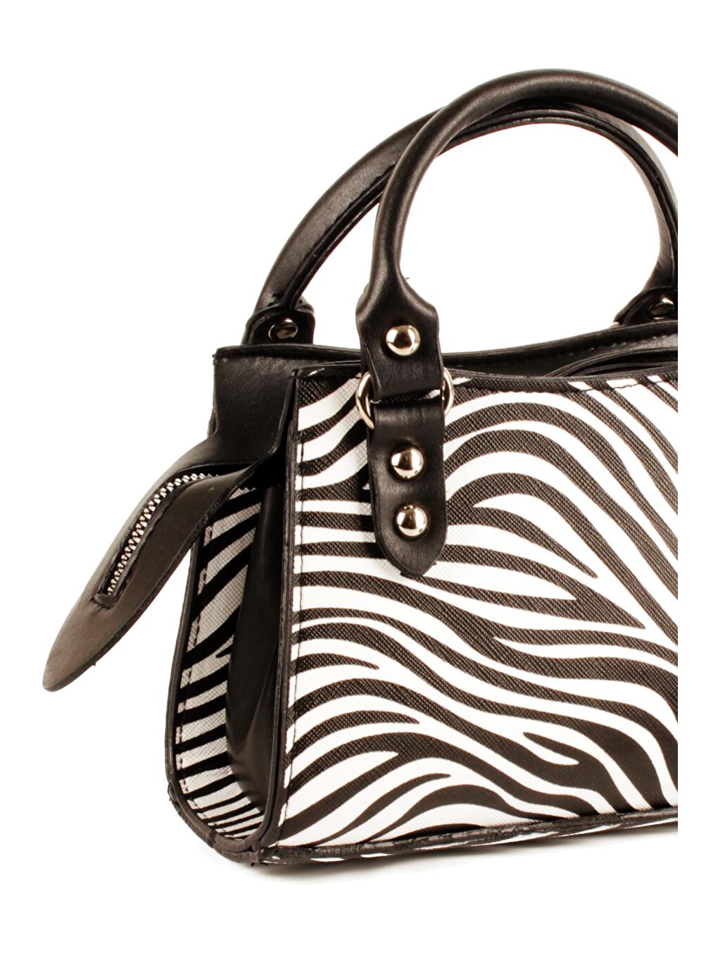 Beyaz Kadın Timsah Desen Deri Görünümlü El ve Omuz Abiye Çanta (10765)-4