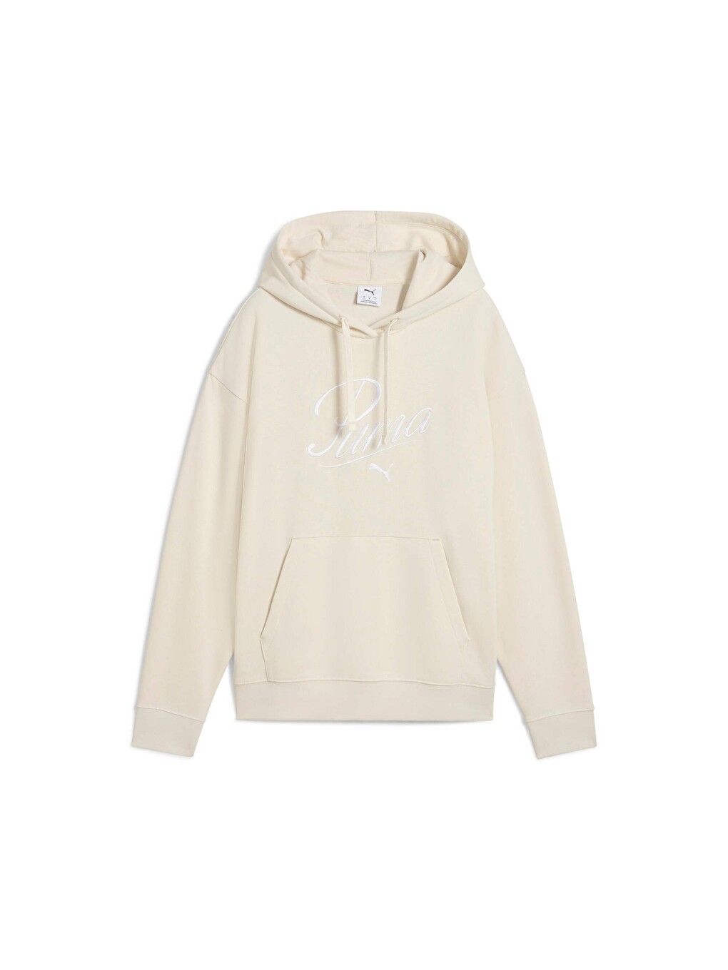 Beyaz Ess Scrıpt Comfort Kadın Kapüşonlu Sweatshırt
