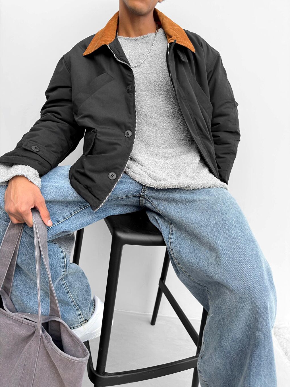 Old School Baggy Jean Mavi-1