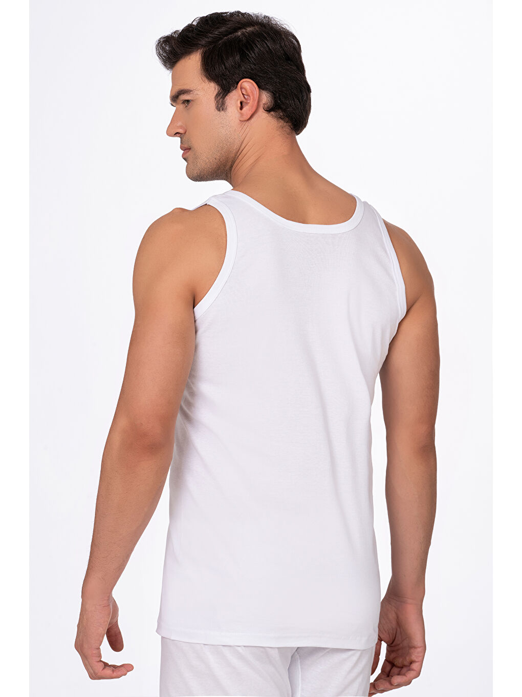 Beyaz Erkek %100 Pamuklu Penye Süprem Atlet-3