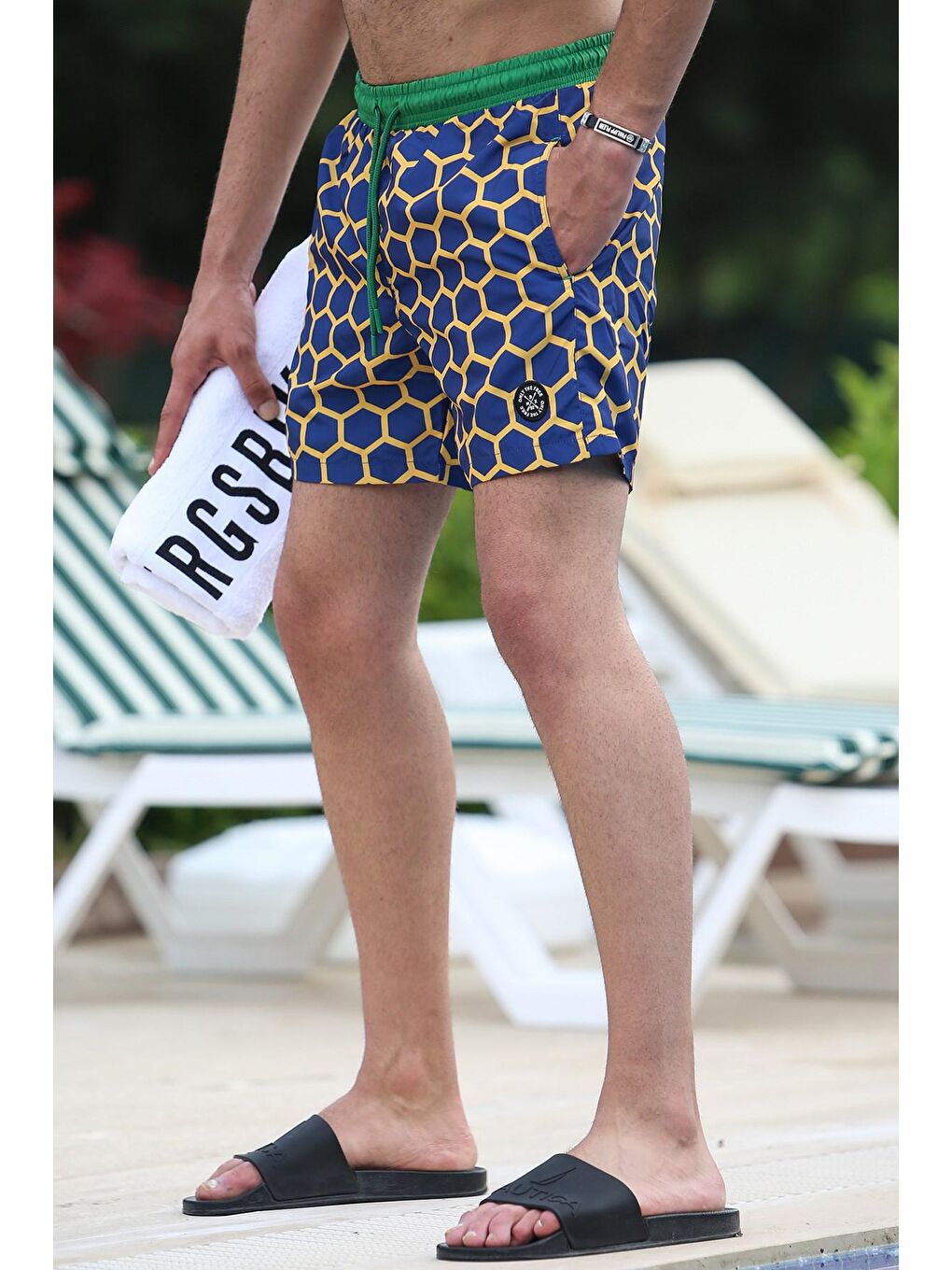 Lacivert Erkek Deniz Şortu 4255-1