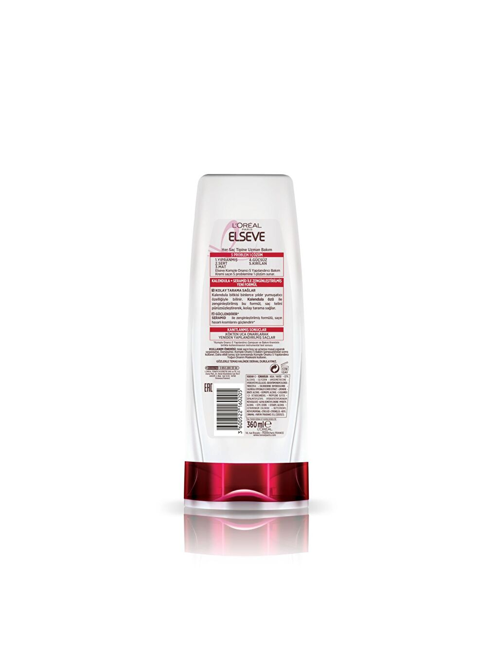 L'Oreal Paris Şeffaf Komple Onarıcı 5 Yapılandırıcı Bakım Kremi (360 ml) - 6