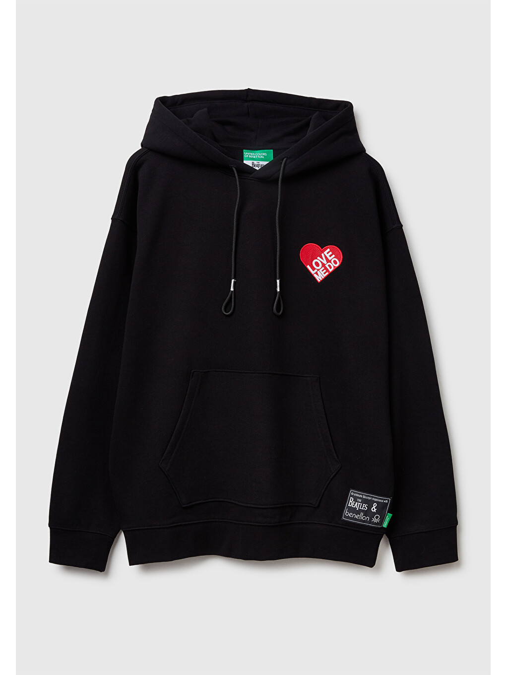 Karışık Unisex Pamuk Viskoz Karışımlı The Beatles Kapüşonlu Sweatshirt