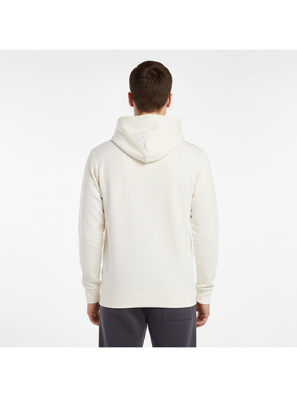 Lucca Graphic Erkek Ekru Kapüşonlu Sweatshirt-1