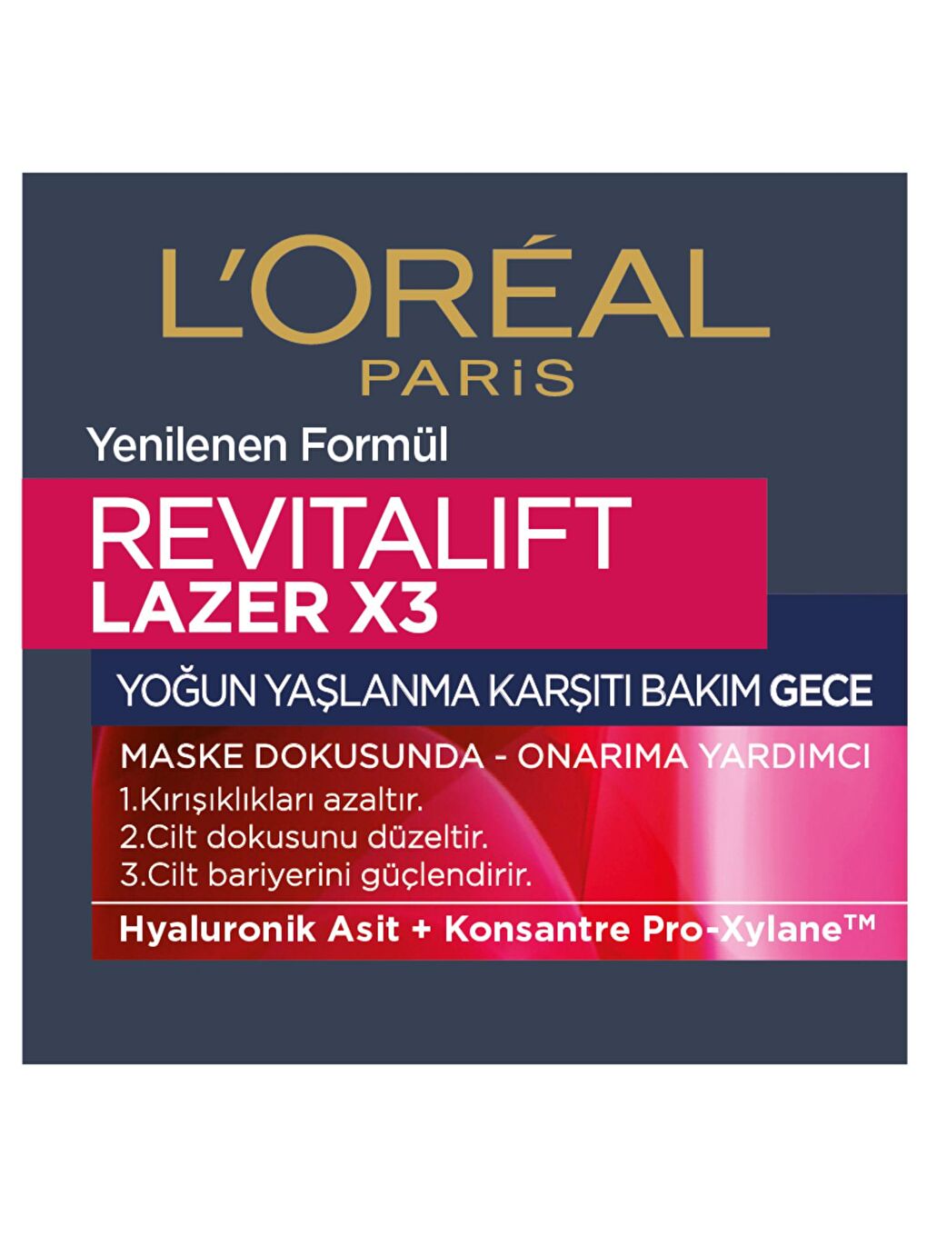 L'Oreal Paris Şeffaf Revitalift Lazer X3 Yoğun Yaşlanma Karşıtı Gece Bakım Kremi (50 ml) - 8