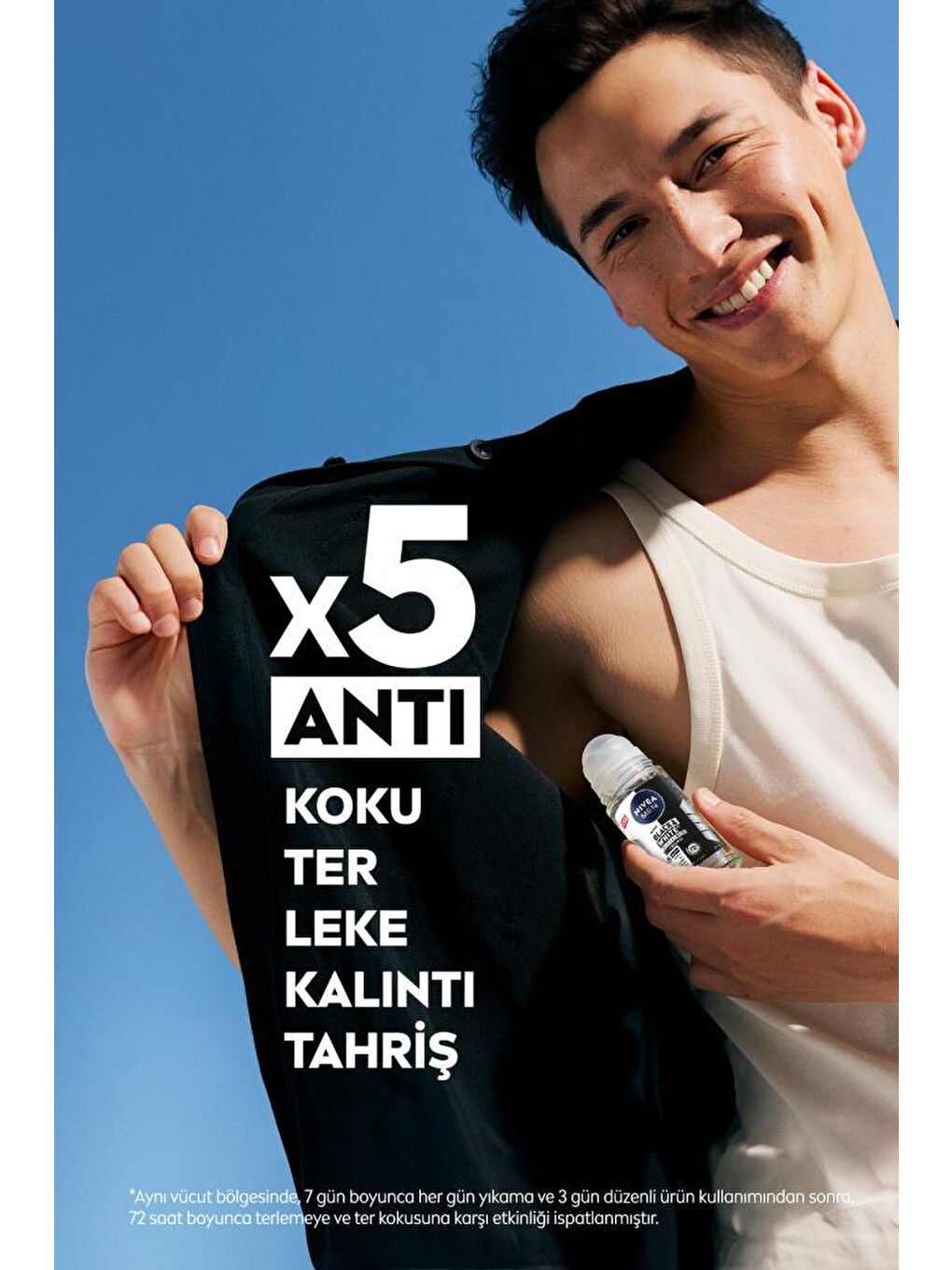 NIVEA MEN Erkek Roll-on Deodorant Black&White Original 50ml, 48 Saat Koruma, X3 Adet - 3