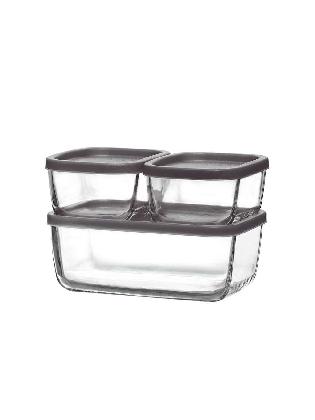 Renksiz Cube 3'lü Saklama Kabı-1