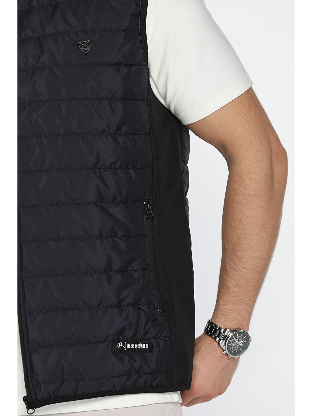 Lacivert Erkek Kapitoneli Cepli İnce Yelek-3