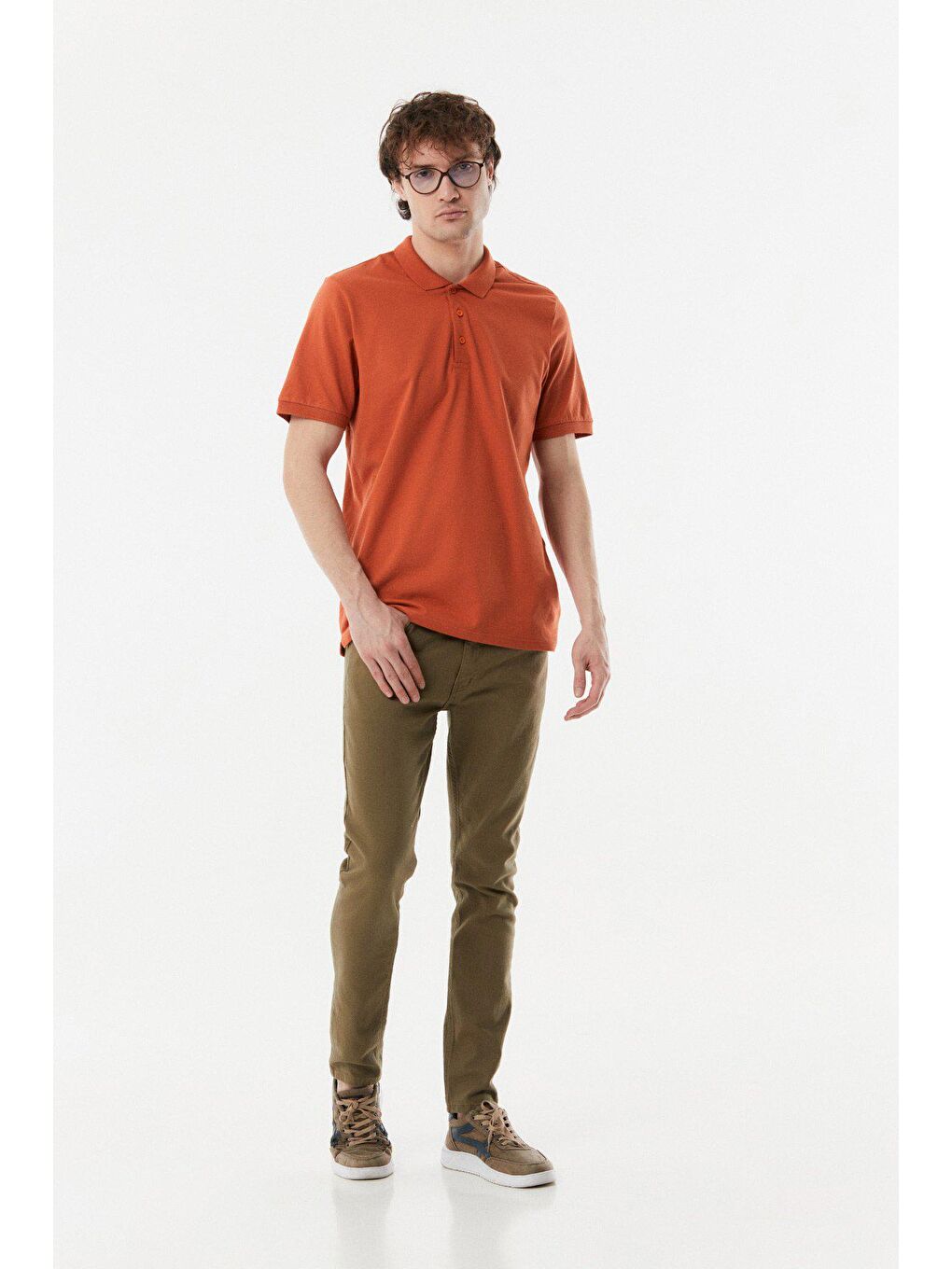 Haki Slim Fit Chino Erkek Pantolon