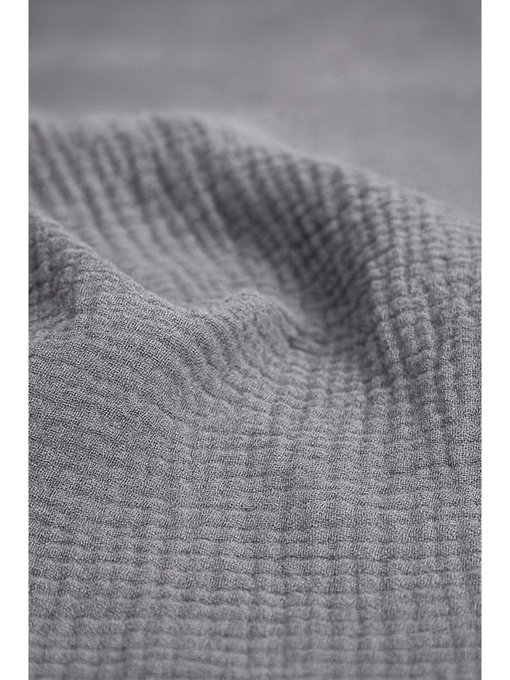 Müslin Antrasit Çift Kişilik Yatak Örtüsü – 4 Katlı-1