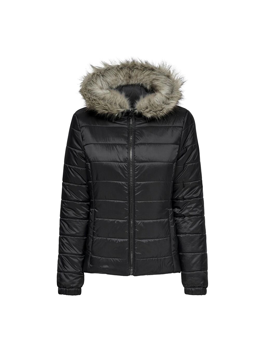 Only Fur Padded Kadın Siyah şişme Mont - 1
