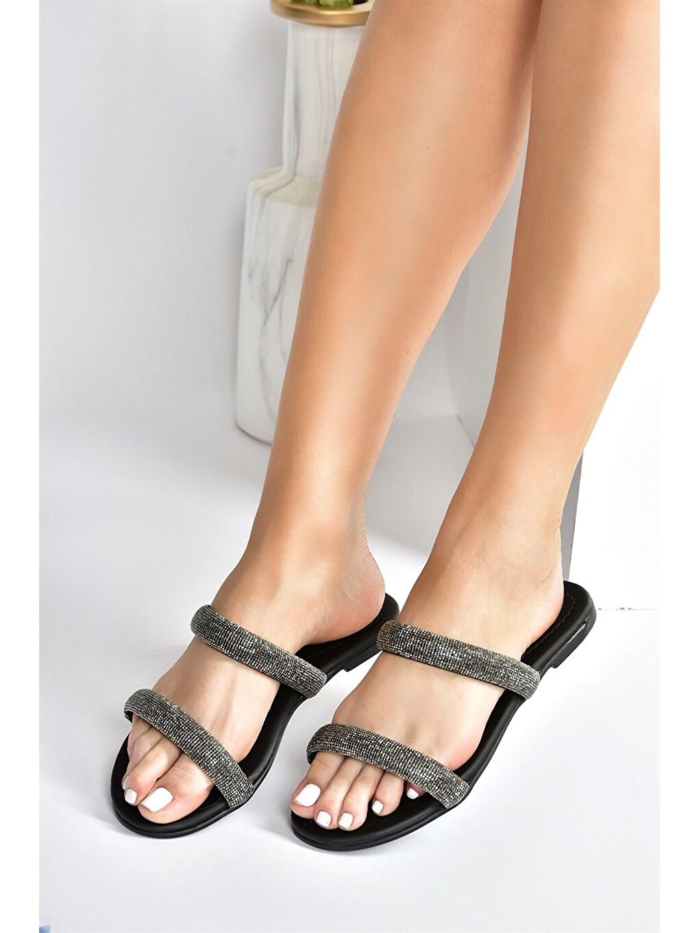 M272003509 Siyah Kadın Terlik-1