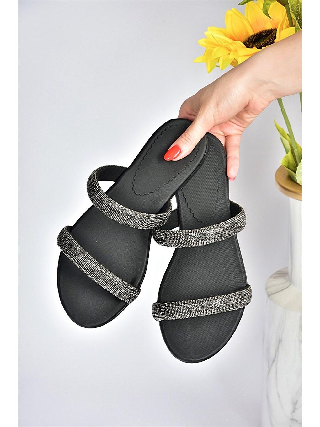 M272003509 Siyah Kadın Terlik-3