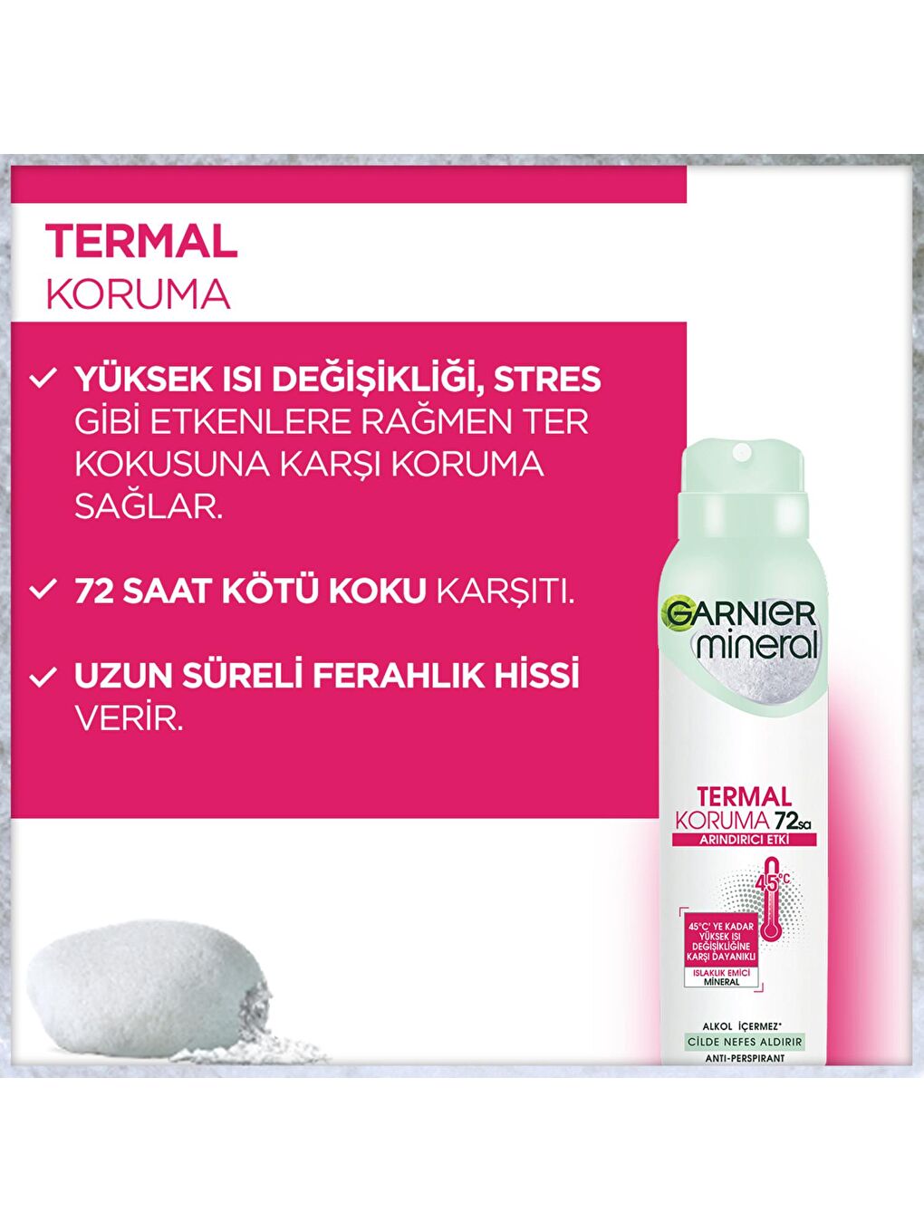 GARNIER Şeffaf Mineral Termal Koruma Sprey Deodorant - 4