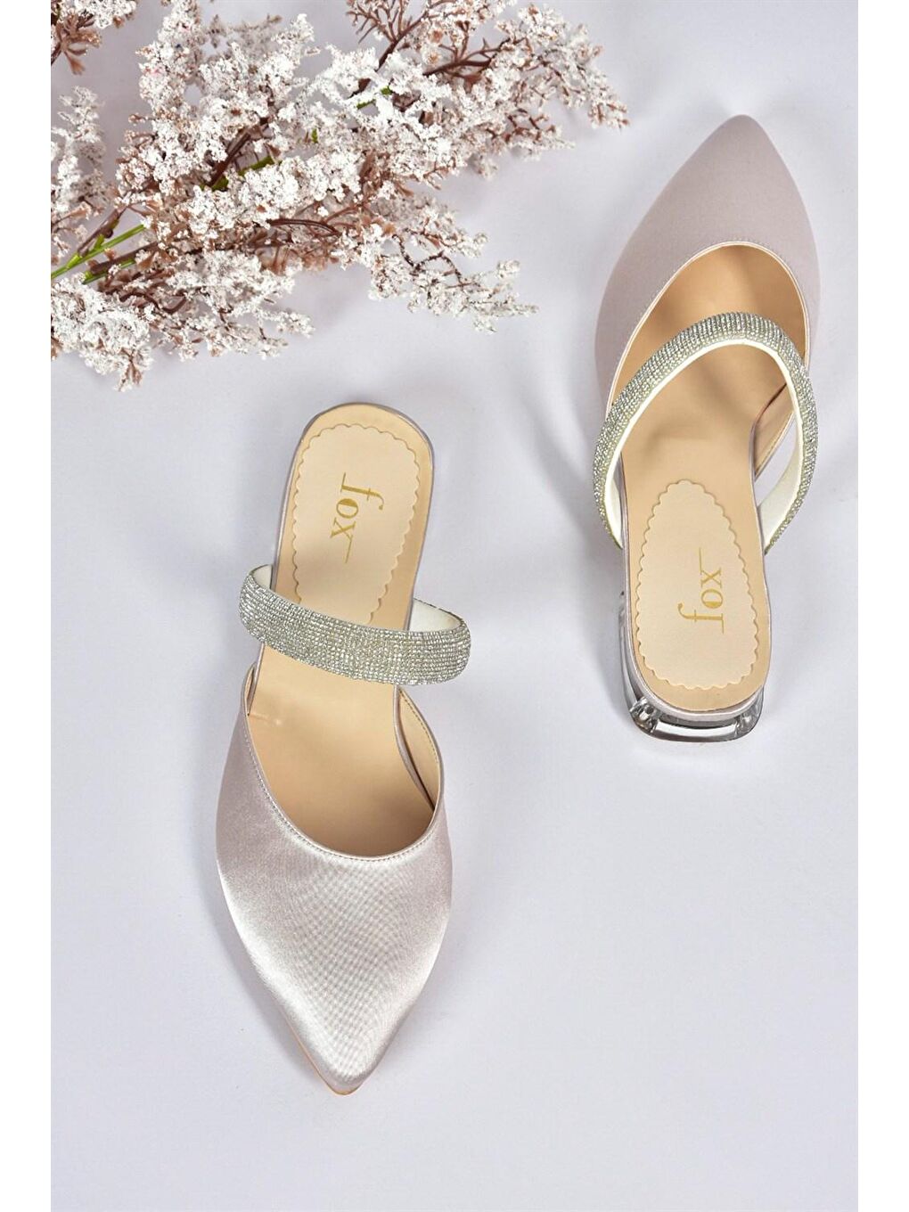 Gri M272032104 Gümüş Kadın Terlik-1