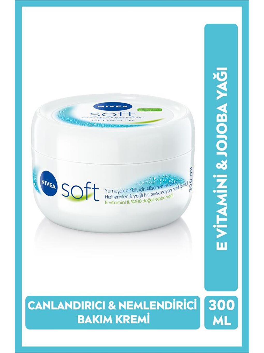 Soft Krem 300 ml, Ne mlendirici Bakım Kremi, Yüz, Vücut, El, Jojoba Yağı, E Vitamini İle Cilt Bakımı