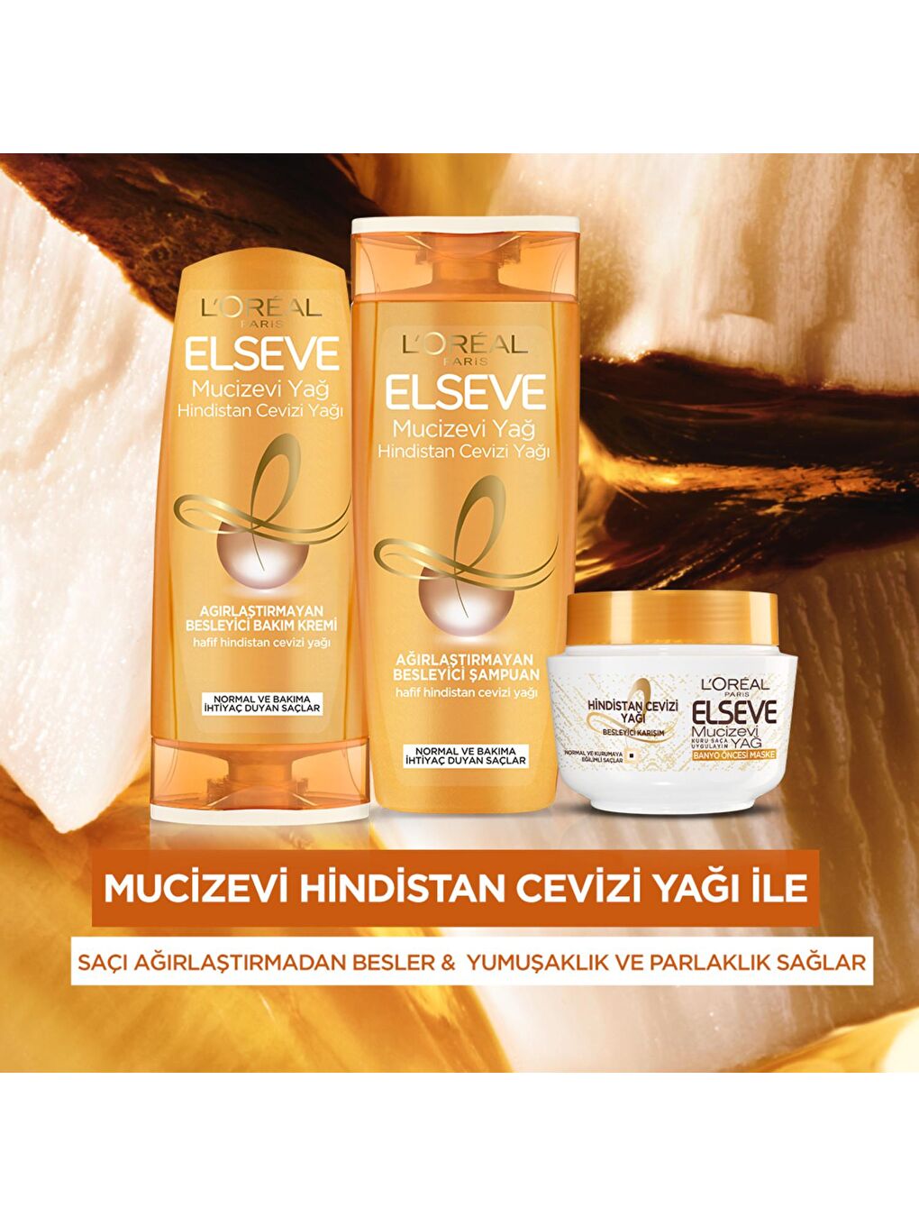 L'Oreal Paris Şeffaf Mucizevi Hindistan Cevizi Yağı Ağırlaştırmayan Besleyici Bakım Kremi (360 ml) - 7